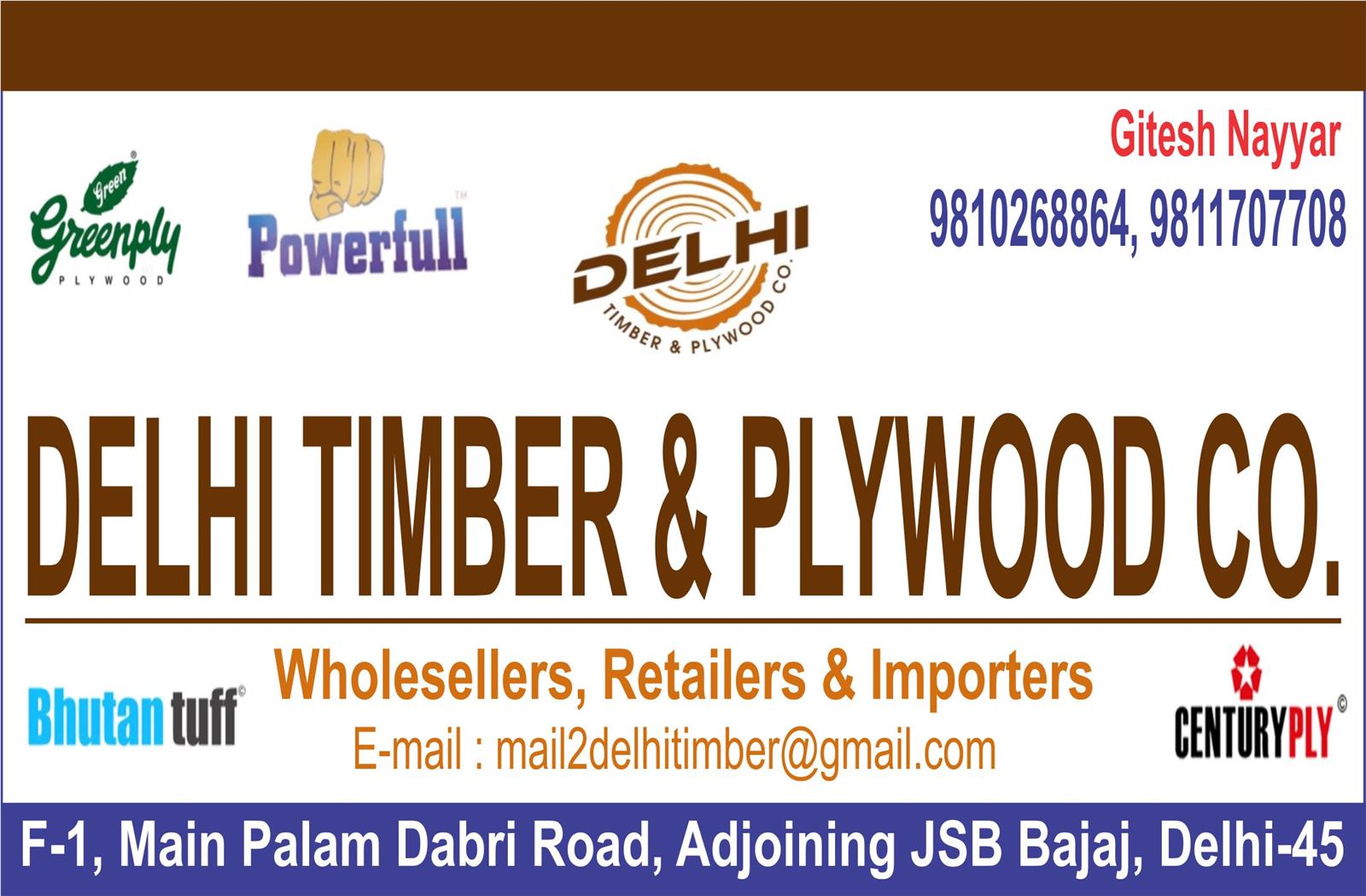 DELHI TIMBER & PLYWOOD CO. (Palam Dabri Timber & Plywood Shop)